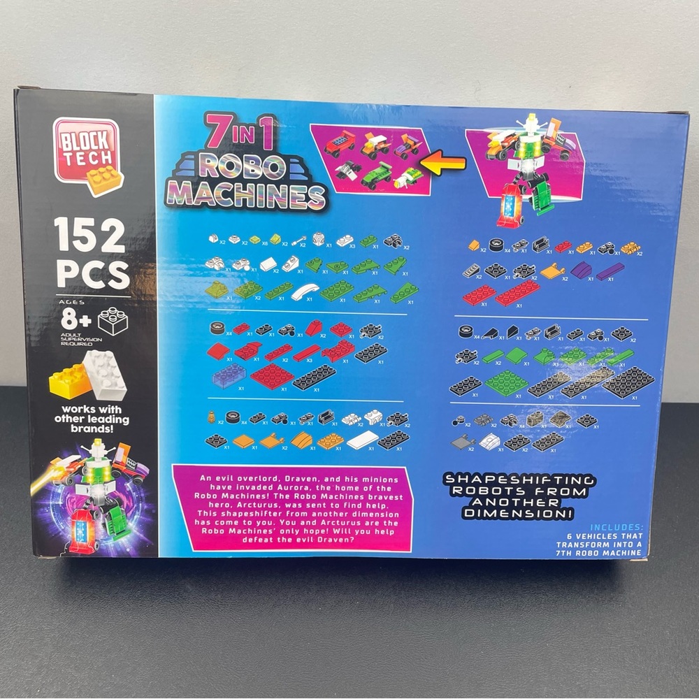 Block Tech 7 in 1 Robo Machines, 152 Pcs 8+ (#8840) - Picture 3 of 6